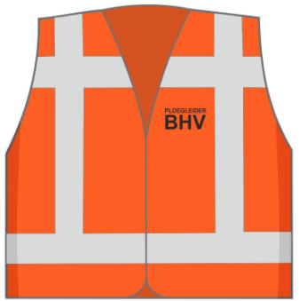 Veiligheidsvest met opdruk Ploegleider Oranje